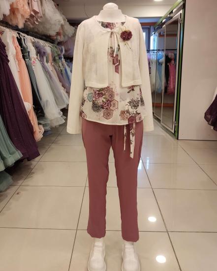 TİVİDO Kids 2431 Kız Çocuk Pantolonlu 3lü Takım