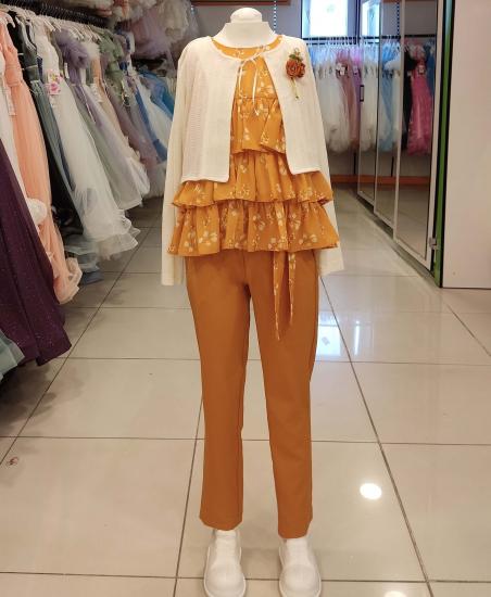 TİVİDO 2430 Kız Çocuk Pantolonlu 3lü Takım