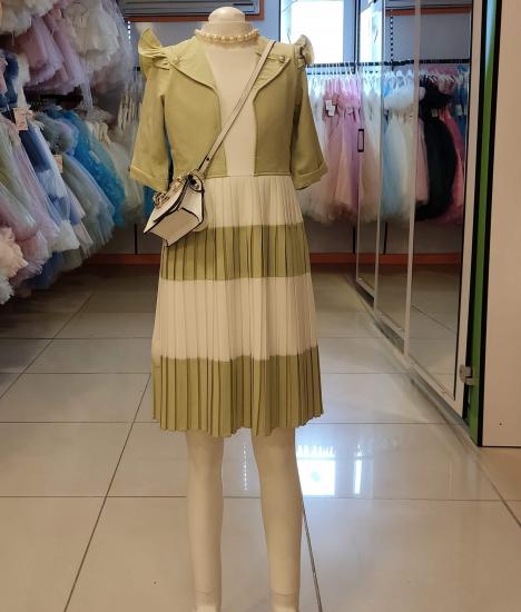 İ.CAN Kids 1385 Piliseli Krem Kız Çocuk Elbise
