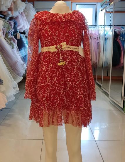 LUMİA 0846-0847 Kortlu Kız Çocuk Elbise