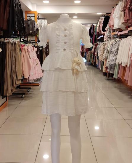 MİSS KUĞU Kids 6912 Kız Çocuk Katkat Simli Elbise