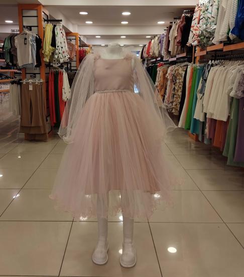 MİARAS Kids 5004 Omuz Tüllü Kız Çocuk Abiye
