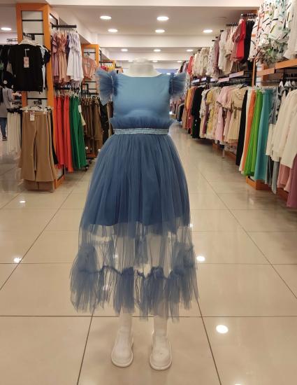 DAİSYGİRLS Kids 2209 Kolu Büzgülü Kız Çocuk Abiye
