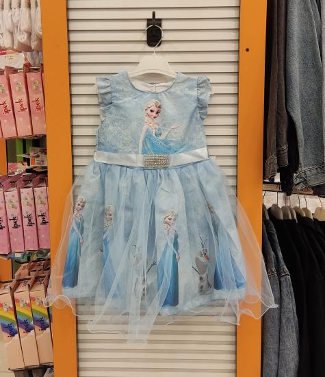MİDİKON Kids 0565 Kız Çocuk Elsa Elbise