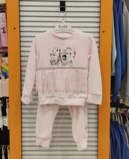 ESİLA Kids 5157 Paris Kız Çocuk Kadife 2li Takım