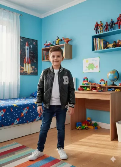 91024 S.Derili Erkek Çocuk Kolej Hırka Ceket