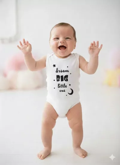 Fantastic Baby 2929 Big Yazılı Askılı Zıbın Çıtçıtlı Badi