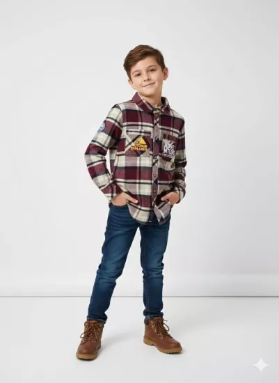 TİMO Kids 61384 Adventure Erkek Çocuk Oduncu Gömlek