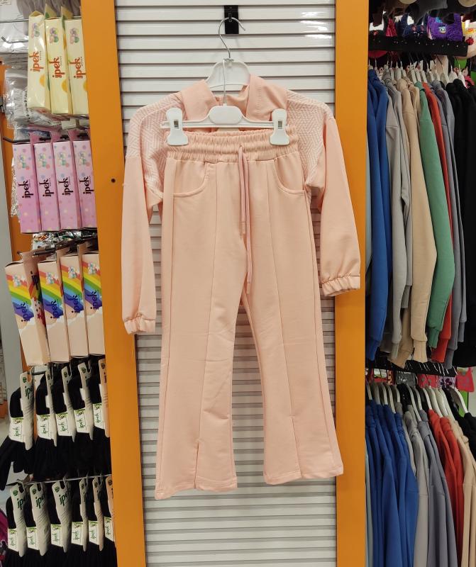 YAVRUCAK Kids 6916 Fermuarlı Cepli Kız Çocuk 2li Takım