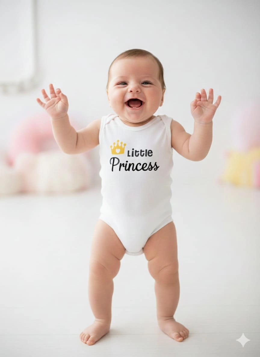 Fantastic Baby 2929 Princess Yazılı Askılı Zıbın Çıtçıtlı Badi