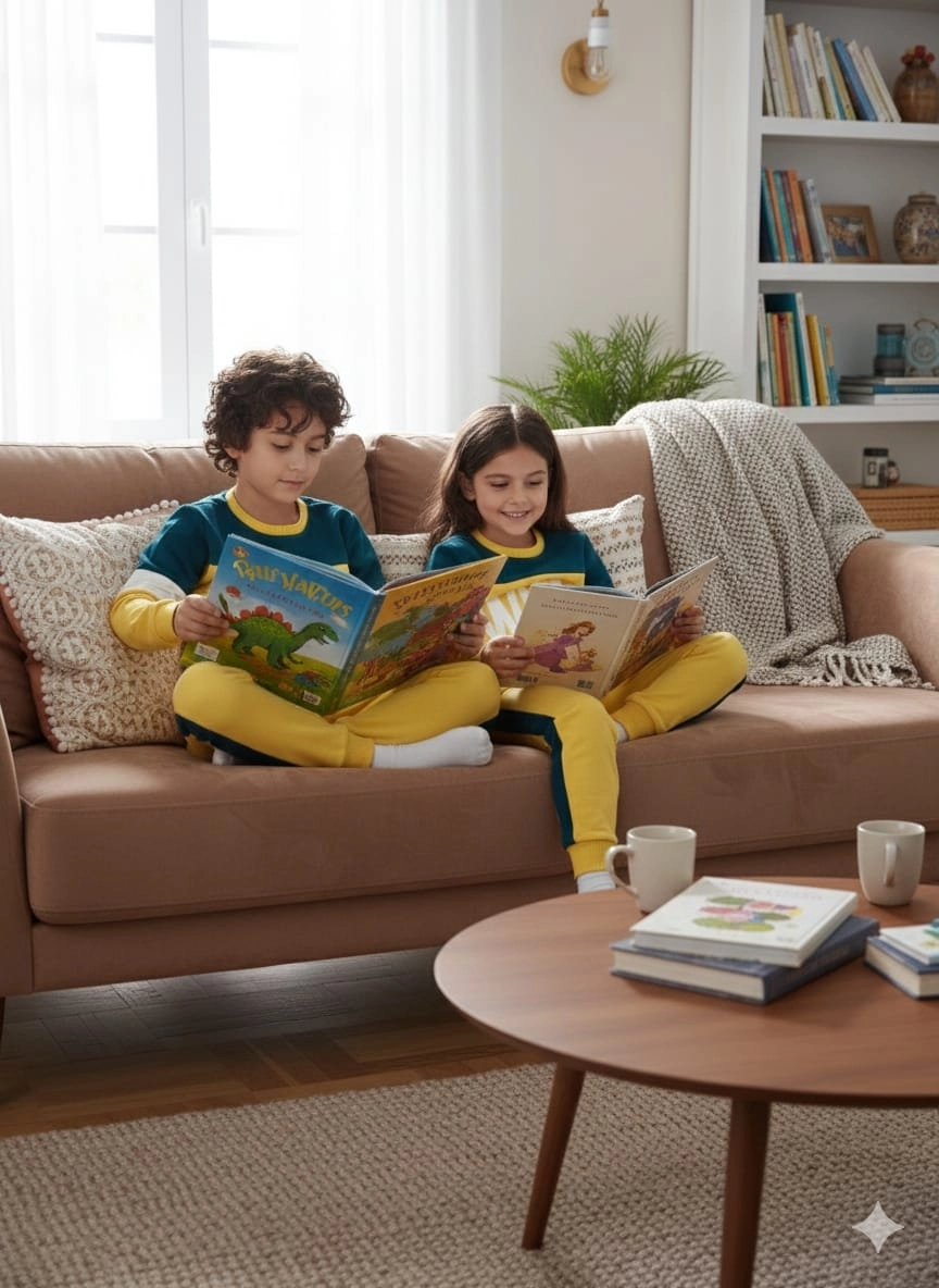 Lusana Unisex Alt Üst Takım Penye Takım Eşofman Pijama Takım
