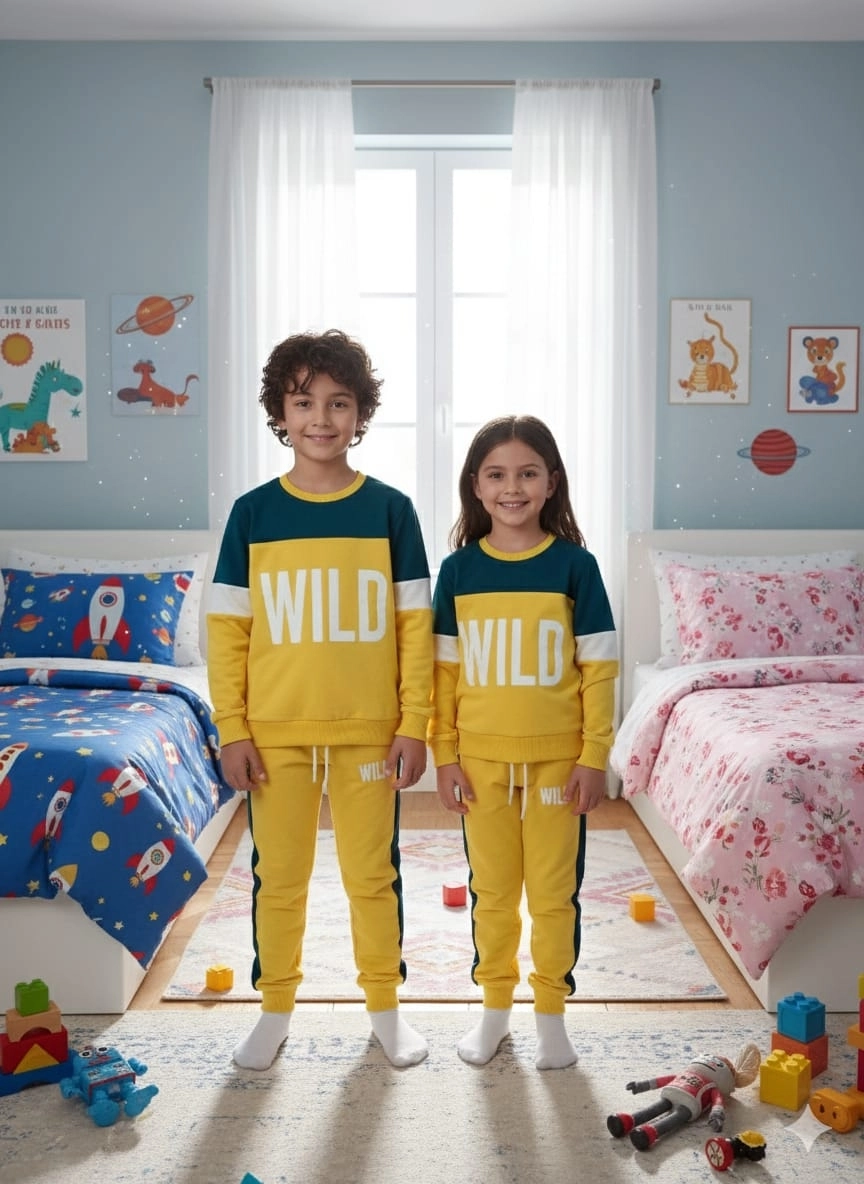 Lusana Unisex Alt Üst Takım Penye Takım Eşofman Pijama Takım