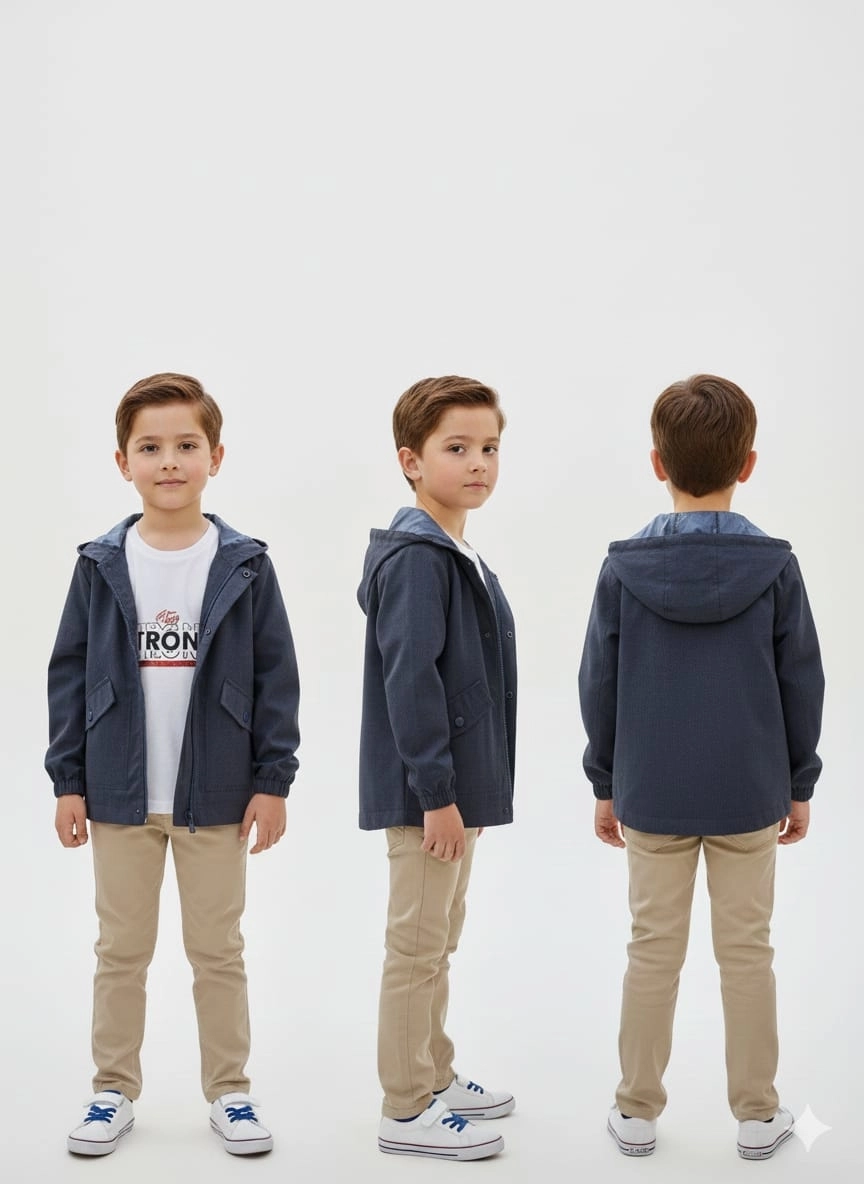 TINY MEN Kids 25280 Strong Yağmurluk Penye Pantolon 3lü Takım