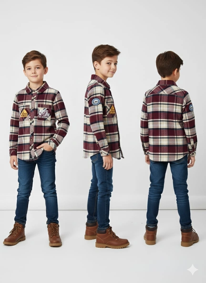 TİMO Kids 61384 Adventure Erkek Çocuk Oduncu Gömlek