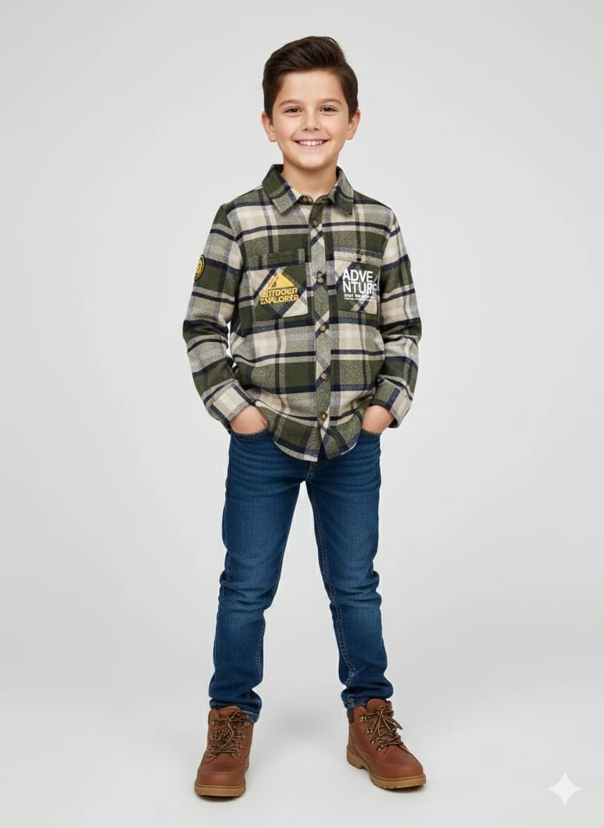 TİMO Kids 61384 Adventure Erkek Çocuk Oduncu Gömlek