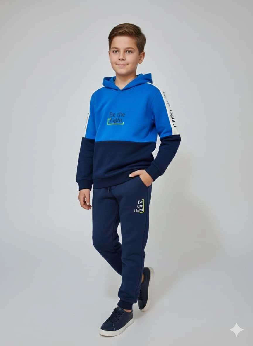RİMİNİ Kids 6072 Be The Light Erkek Çocuk Kapşonlu 2li Takım