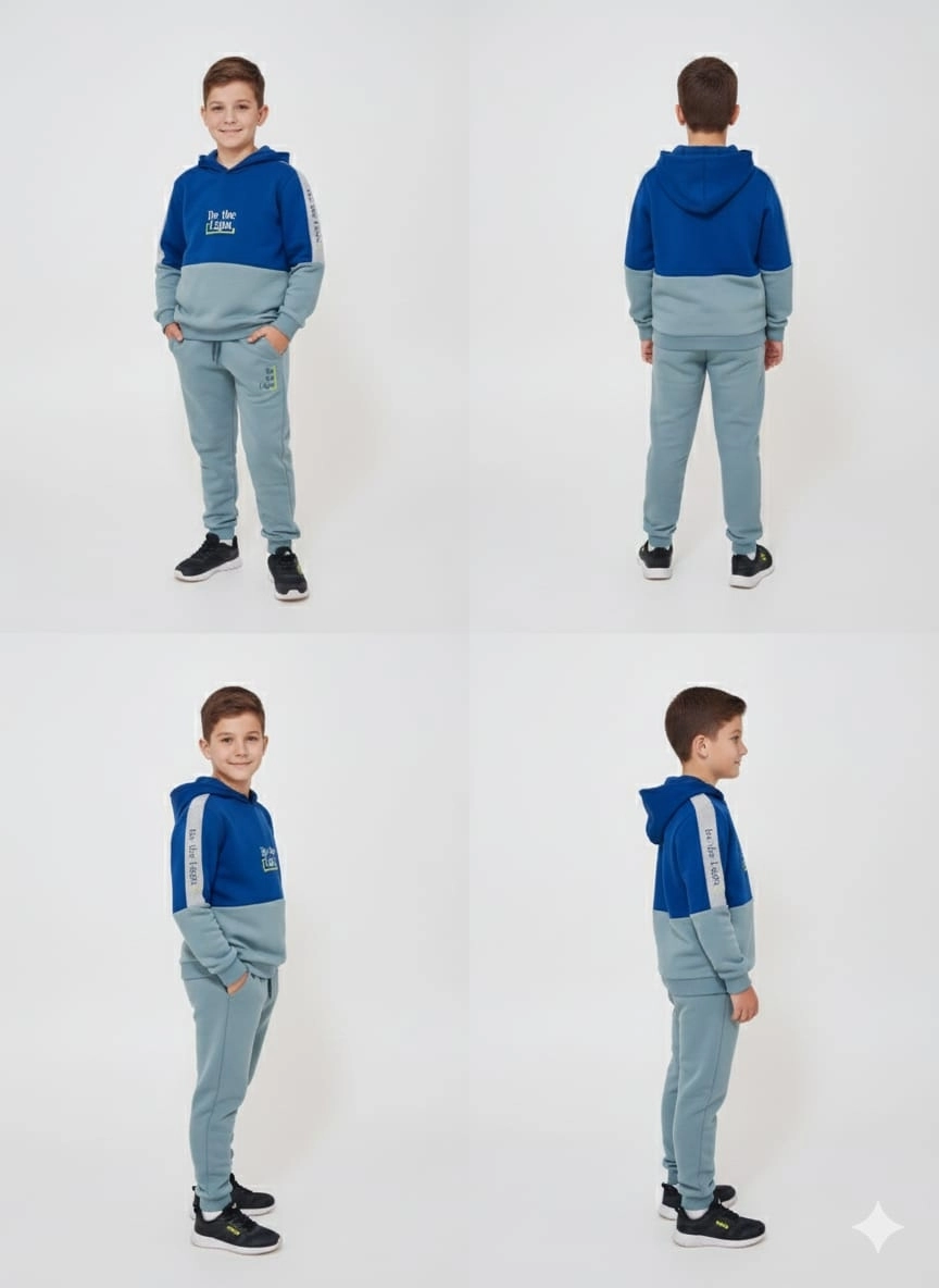 RİMİNİ Kids 6072 Be The Light Erkek Çocuk Kapşonlu 2li Takım