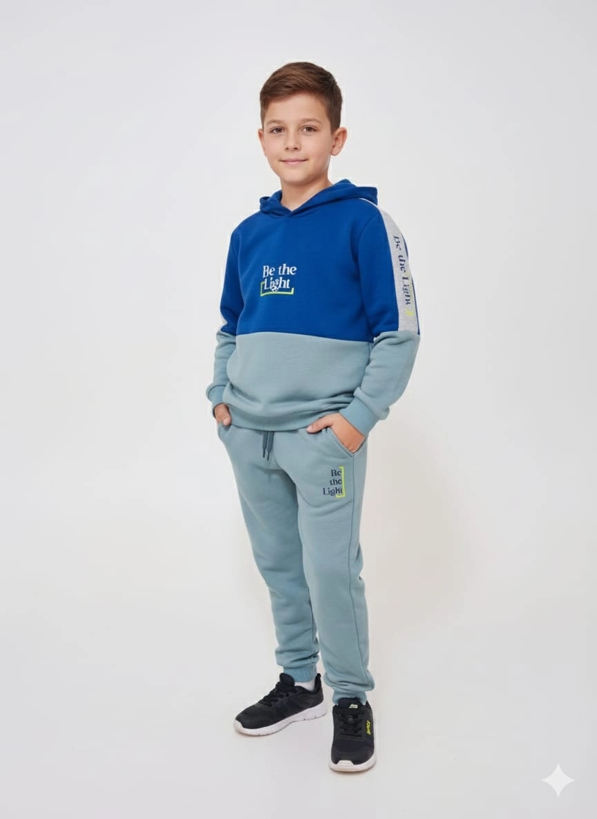 RİMİNİ Kids 6072 Be The Light Erkek Çocuk Kapşonlu 2li Takım