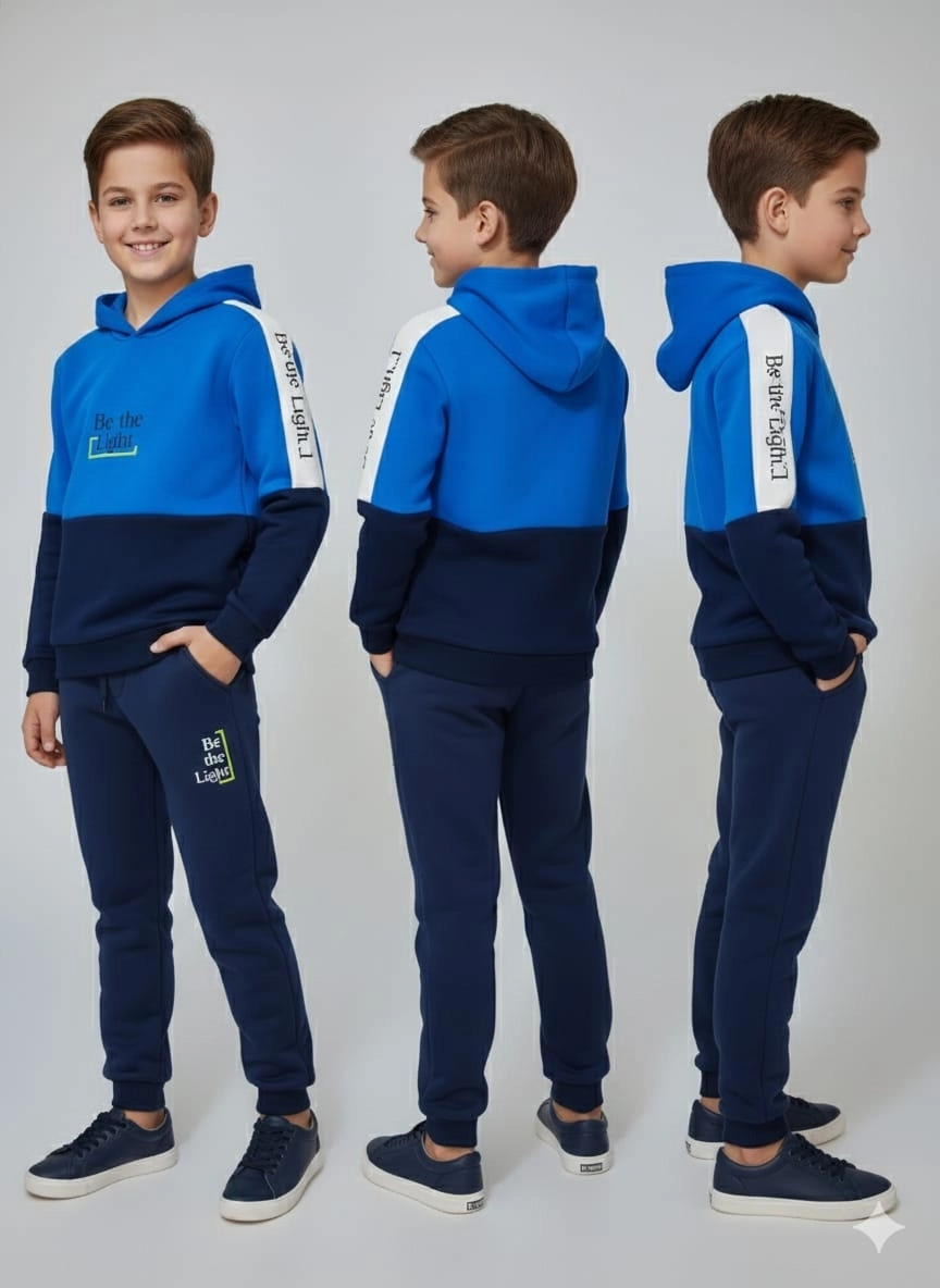 RİMİNİ Kids 6072 Be The Light Erkek Çocuk Kapşonlu 2li Takım