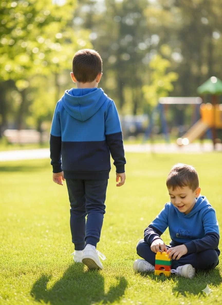 RİMİNİ Kids 6072 Be The Light Erkek Çocuk Kapşonlu 2li Takım