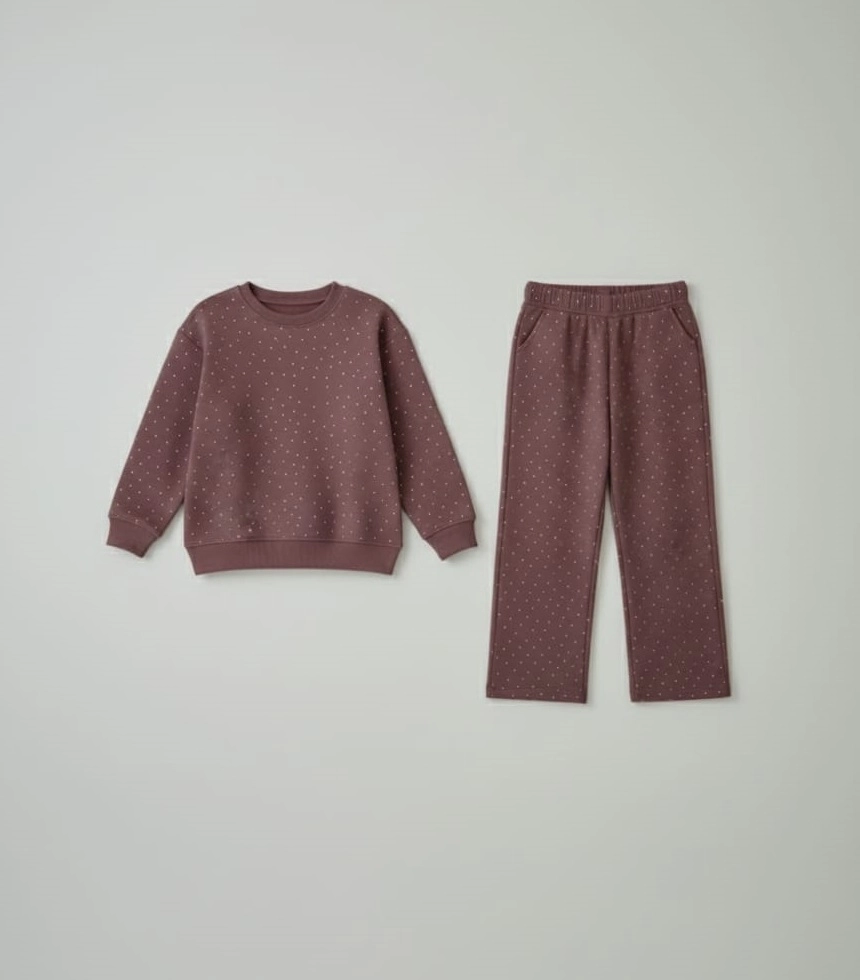 LUMINO Kids 020459 Kız Çocuk Taşlı 2li Takım