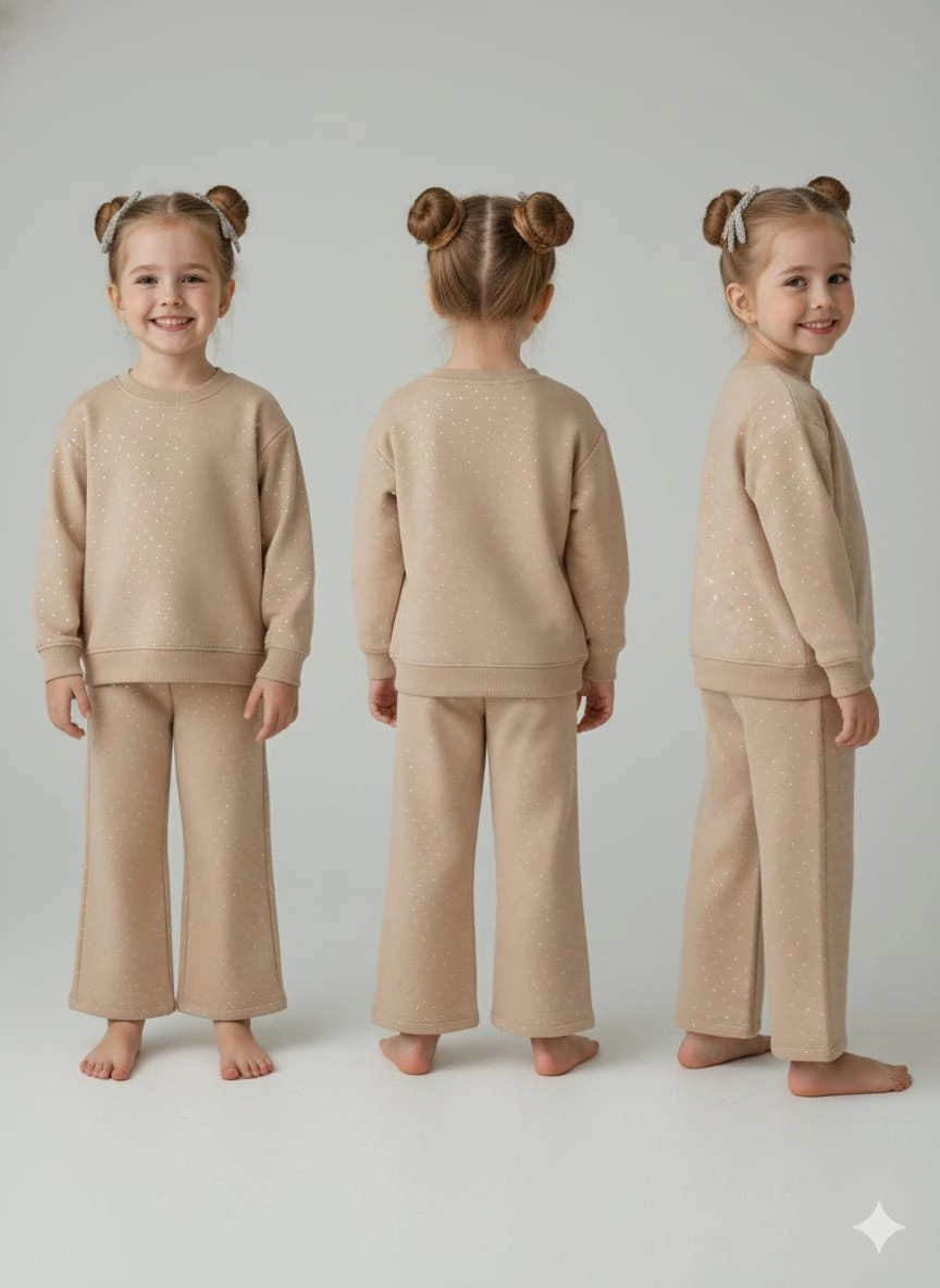 LUMINO Kids 020459 Kız Çocuk Taşlı 2li Takım