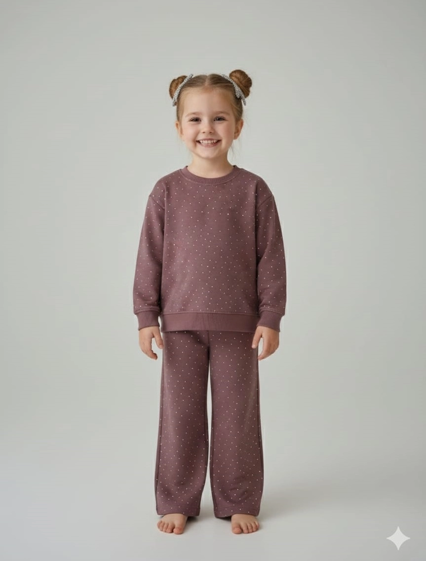 PAMTİME Kids 317561 Kız Çocuk Taşlı 2li Takım