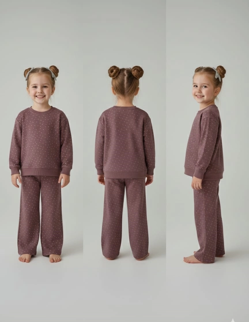 LUMINO Kids 020459 Kız Çocuk Taşlı 2li Takım