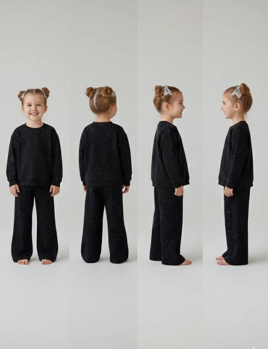 PAMTİME Kids 317561 Kız Çocuk Taşlı 2li Takım
