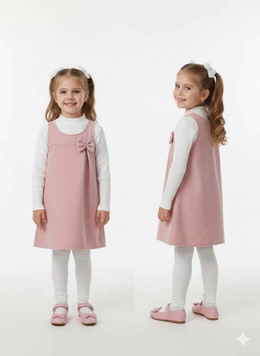 ECRIX Kids 25809 Kız Çocuk Jile Penye Ceket 3lü Takım