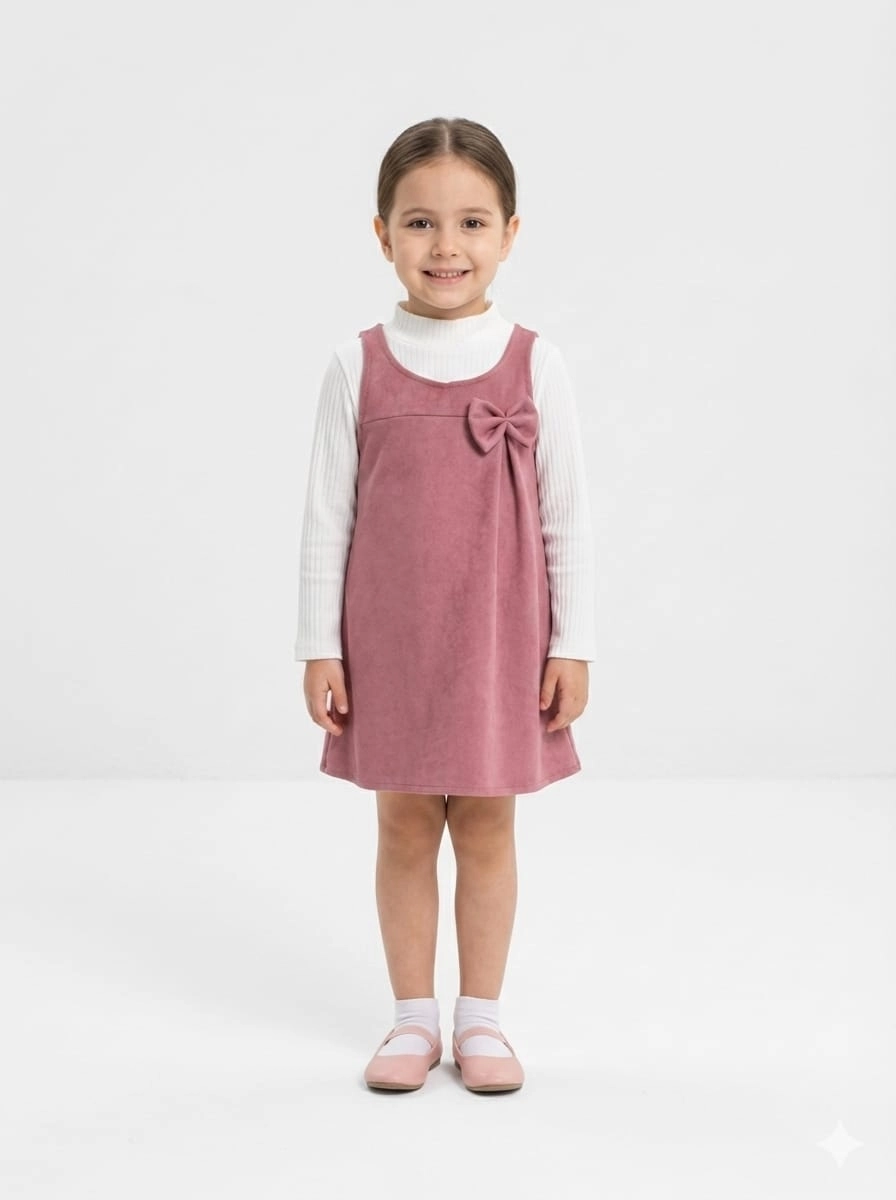 ECRIX Kids 25809 Kız Çocuk Jile Penye Ceket 3lü Takım