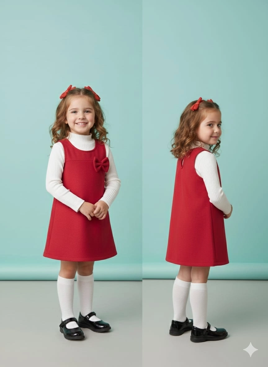 ECRIX Kids 25809 Kız Çocuk Jile Penye Ceket 3lü Takım