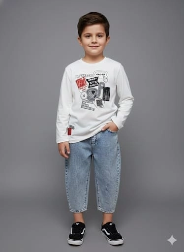 BARKOD Kids 60324 Erkek Çocuk Hırka Penye Pantolon 3lü Takım