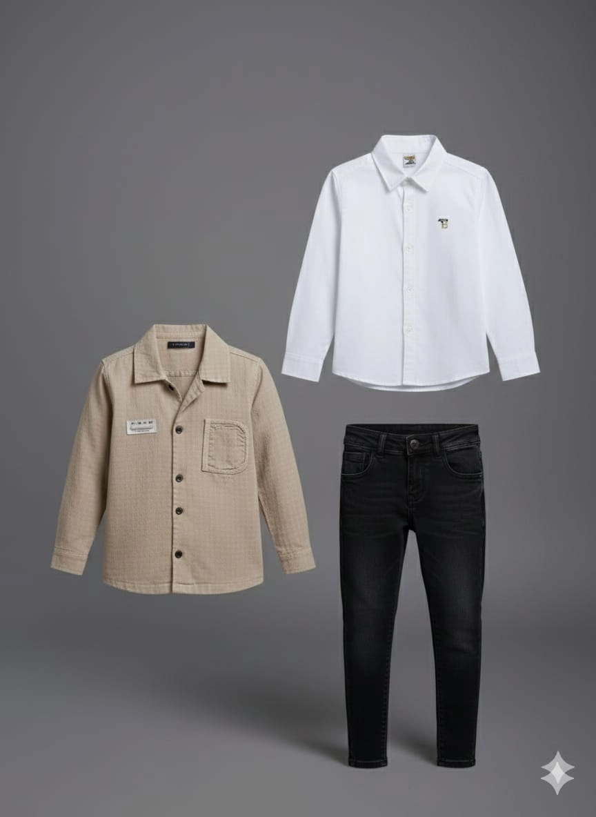 TOMBİŞ Kids 5970-6970 Erkek Çocuk Ceket Gömlek Pantolon 3lü Takım
