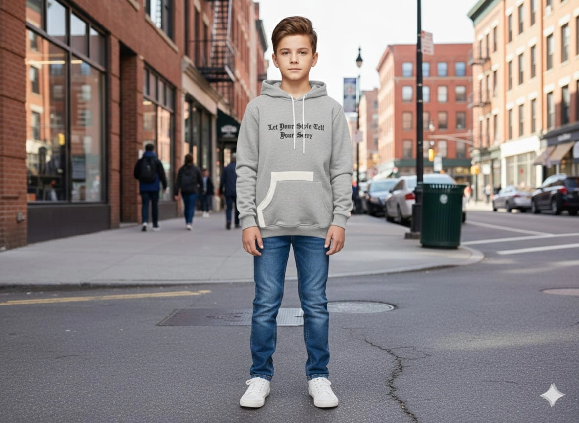 RETRO Kids 16021 Your Story Erkek Çocuk Kapşonlu Kanguru Sweat