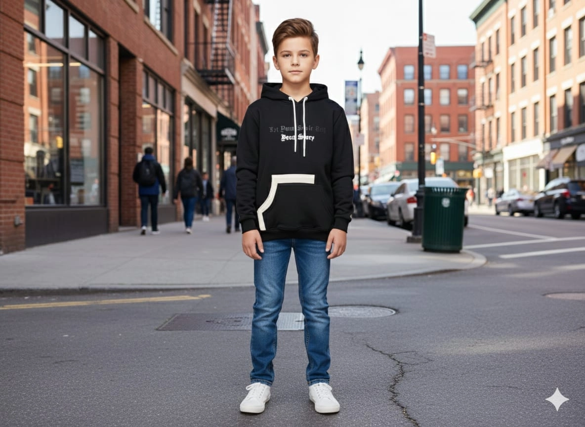 RETRO Kids 16021 Your Story Erkek Çocuk Kapşonlu Kanguru Sweat