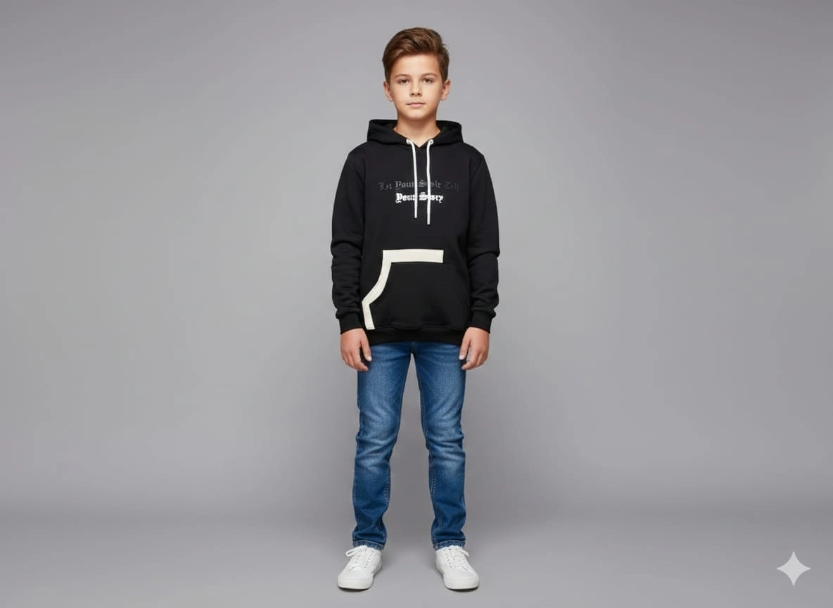 RETRO Kids 16021 Your Story Erkek Çocuk Kapşonlu Kanguru Sweat