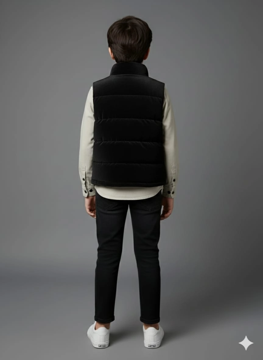 BABALİ Kids 7162 Penye Yelek Gömlek Pantolonlu 4lü Takım