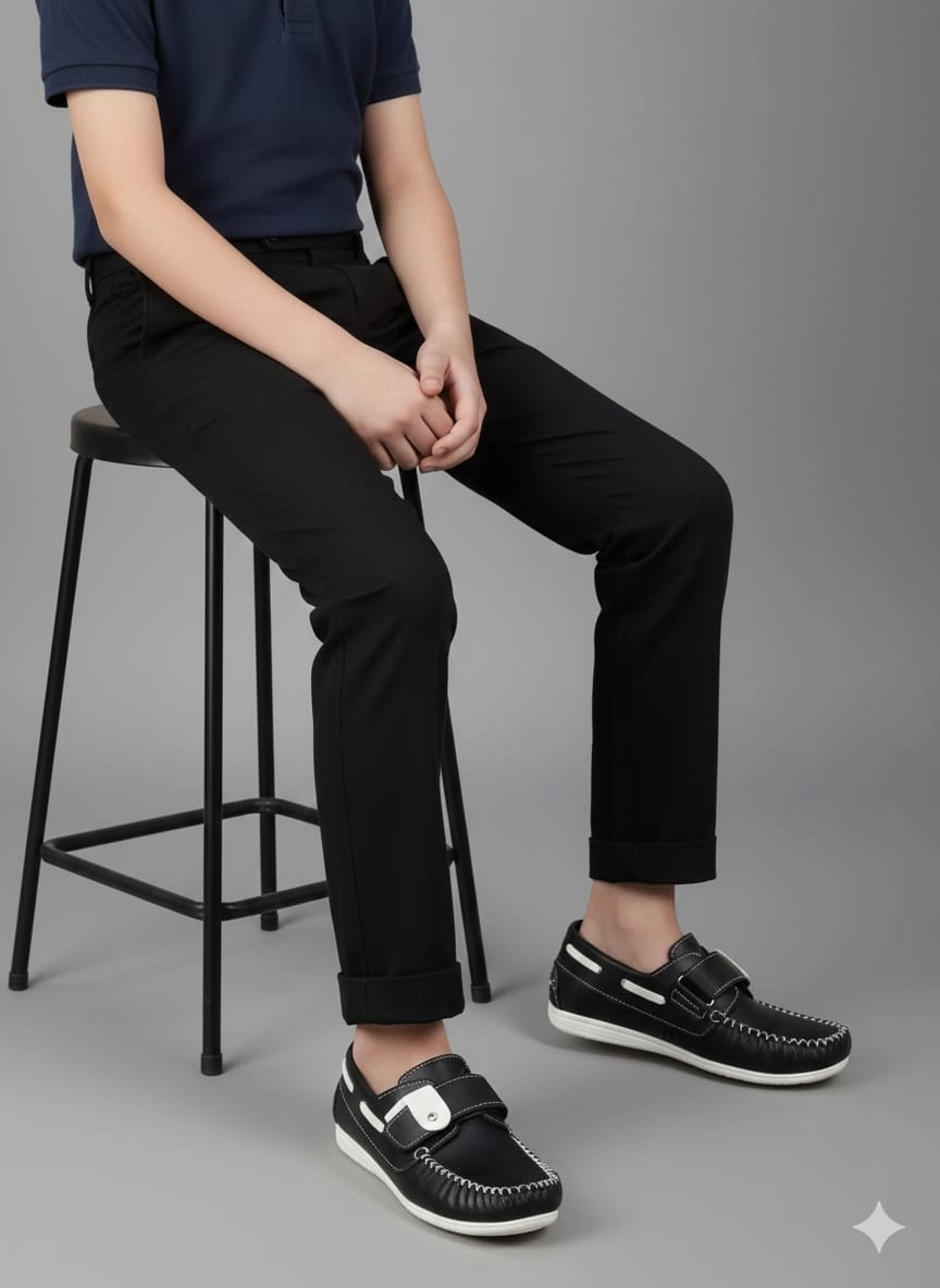 SERHAT 00109 Erkek Çocuk Klasik Rugan Babet Kundura Ayakkabı