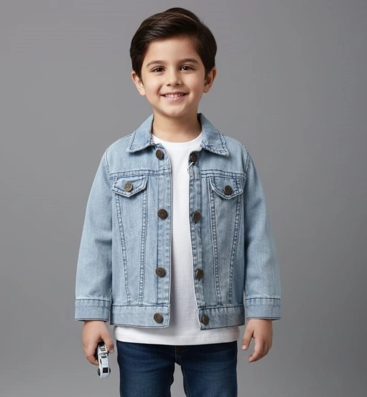 ESSOF Kids 1782 Erkek Çocuk Kot Ceket