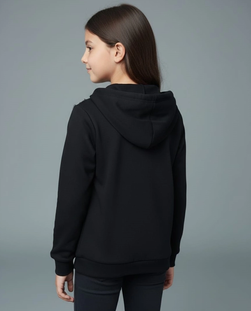 TJS Kids 026029 Kız Çocuk Önü Çiçekli Hırka