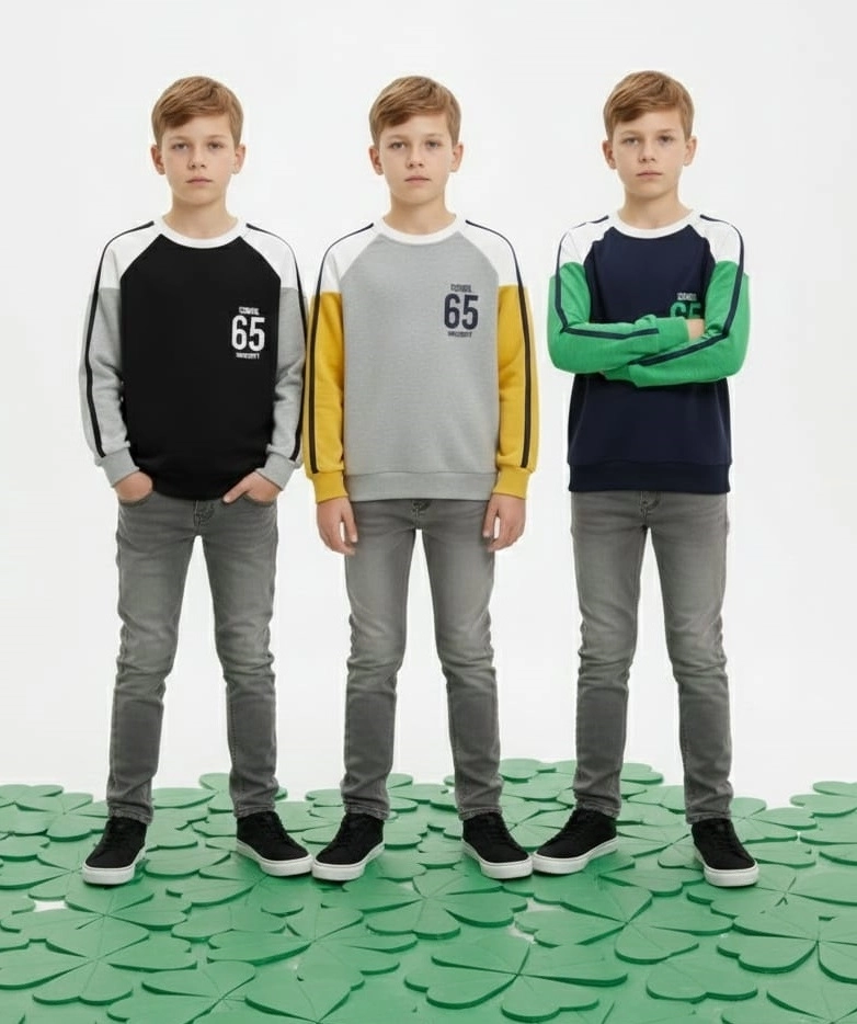 HAY Kids 24092 Erkek Çocuk Bisiklet Yaka Sweat