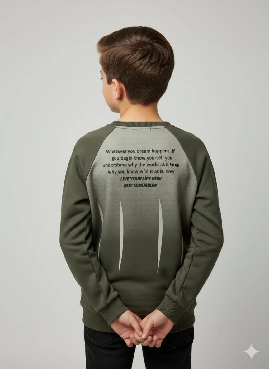YUKO Kids 2174 Time For Yazılı Erkek Çocuk Sweat